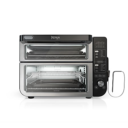 Ninja 12-in-1 Smart Double Oven With FlexDoor, 0.55 Cu. Ft., Silver/Black, Total Qty 1 Ninja 12-in-1 Smart Double Oven With FlexDoor, 0.55 Cu. Ft., Silver/Black, Total Qty 1