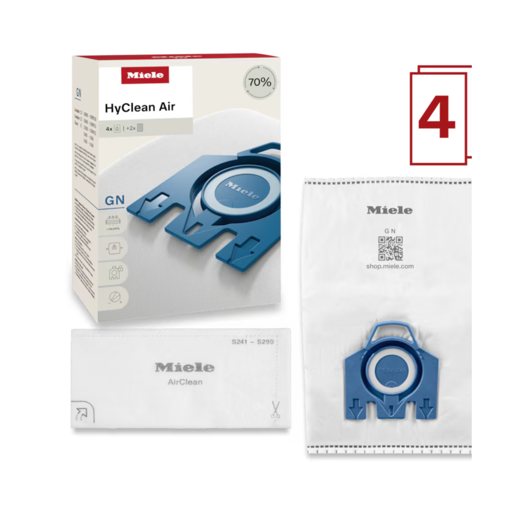 Miele GN HyClean Air Bags (4pk) Miele GN HyClean Air Bags (4pk)