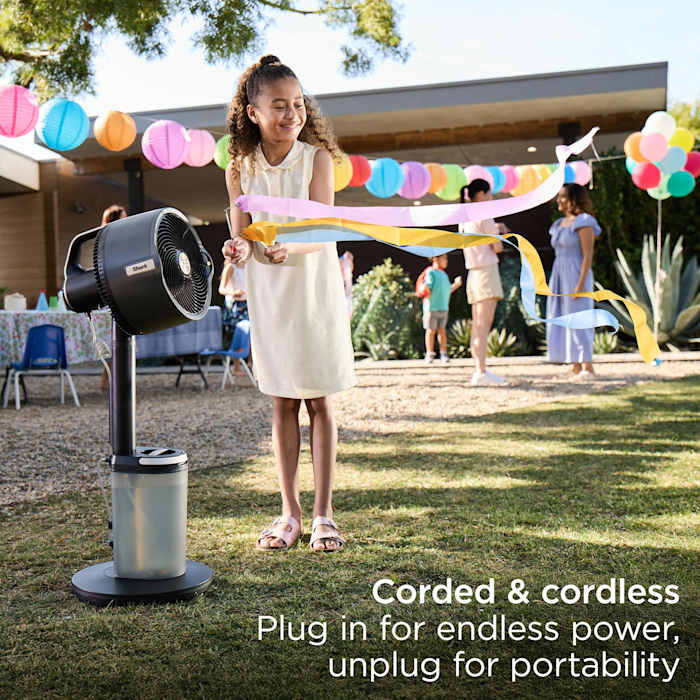 Shark FlexBreeze™ Pro Mist Indoor Outdoor Pedestal & Table Fan With Water Tank (Charcoal) Shark FlexBreeze™ Pro Mist Indoor Outdoor Pedestal & Table Fan With Water Tank (Charcoal)