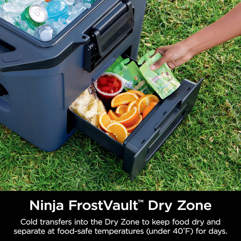 Ninja FrostVault™ 30qt Hard Cooler with Cold Dry Zone, Lakeshore Blue Ninja FrostVault™ 30qt Hard Cooler with Cold Dry Zone, Lakeshore Blue
