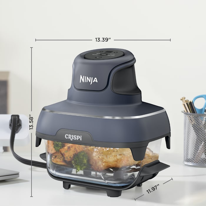 Ninja Crispi® 4-in-1 Portable Glass Air Fryer Cooking System, Sage Ninja Crispi® 4-in-1 Portable Glass Air Fryer Cooking System, Sage