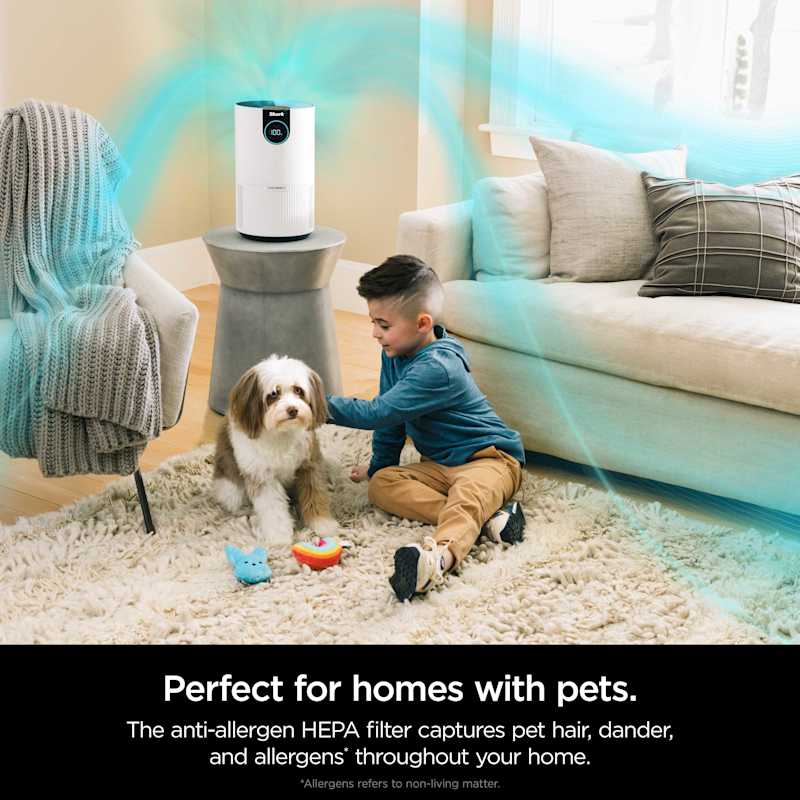 Shark Air Purifier with True HEPA Compact Quiet Clean Sense IQ White Shark Air Purifier with True HEPA Compact Quiet Clean Sense IQ White