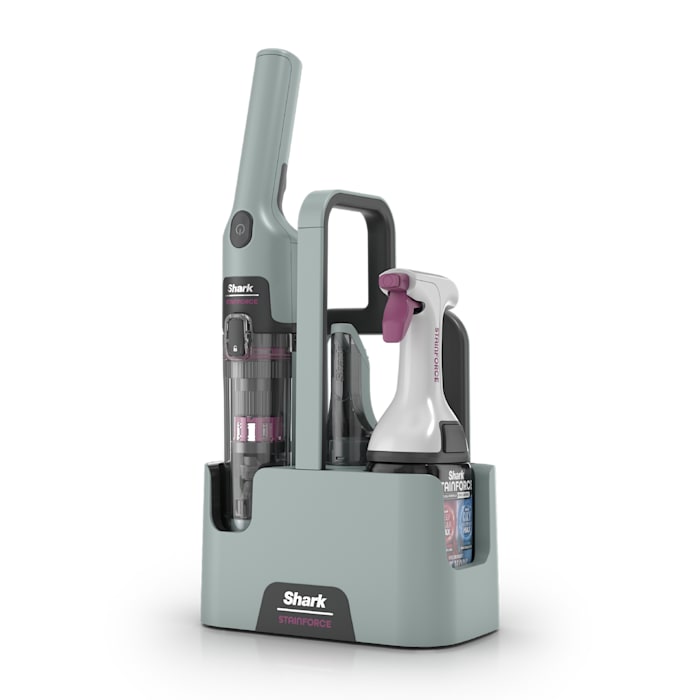 Shark® StainForce™ Cordless Lightweight Spot & Spill Cleaner with Storage Caddy & Crevice Tool Shark® StainForce™ Cordless Lightweight Spot & Spill Cleaner with Storage Caddy & Crevice Tool
