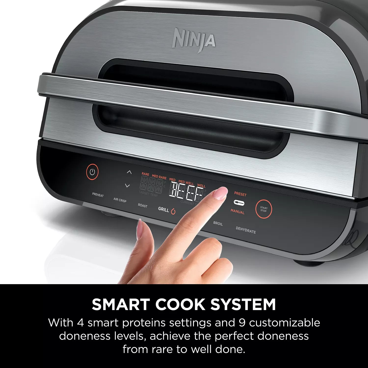Ninja Foodi Smart XL 6 in 1 Indoor Grill with Air Fryer, Roast, Bake, Dehydrate, Broil, and Smart Cook System Ninja Foodi Smart XL 6 in 1 Indoor Grill with Air Fryer, Roast, Bake, Dehydrate, Broil, and Smart Cook System