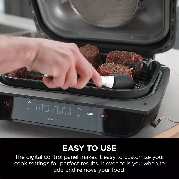 Ninja Foodi Smart XL 6 in 1 Indoor Grill with Air Fryer, Roast, Bake, Dehydrate, Broil, and Smart Cook System Ninja Foodi Smart XL 6 in 1 Indoor Grill with Air Fryer, Roast, Bake, Dehydrate, Broil, and Smart Cook System