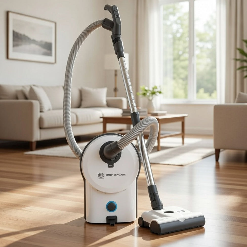 SEBO AirBelt D4 Premium with ET1 Powerbrush, White - Canister Vacuum SEBO AirBelt D4 Premium with ET1 Powerbrush, White - Canister Vacuum