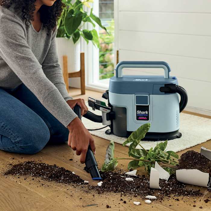 Shark® EveryMess™ Corded Portable Wet & Dry Vac and Stain Remover, Light Blue Shark® EveryMess™ Corded Portable Wet & Dry Vac and Stain Remover, Light Blue