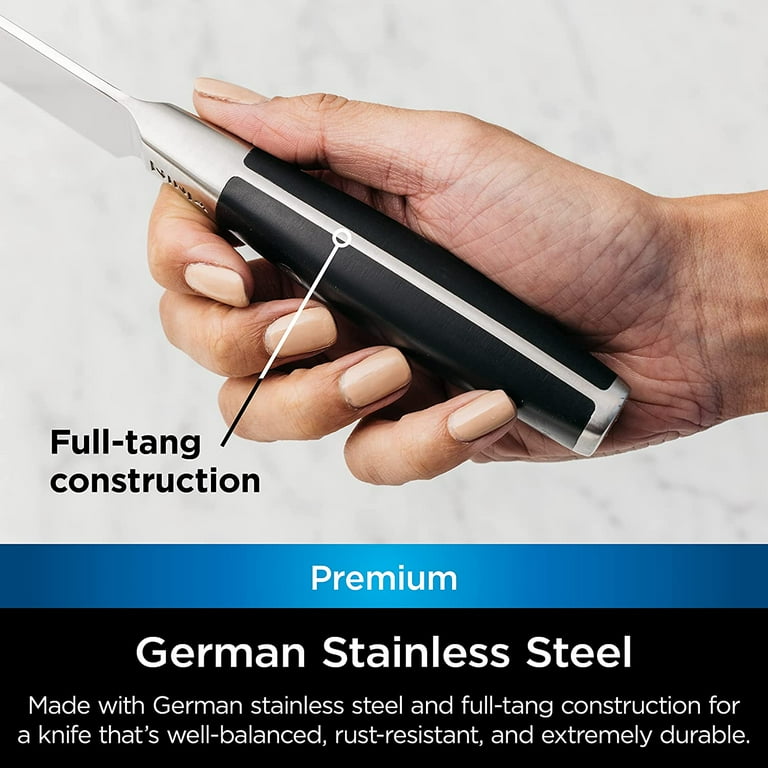 Ninja Foodi NeverDull System Chef Knife & Sharpener, Premium German Stainless Steel, Black Ninja Foodi NeverDull System Chef Knife & Sharpener, Premium German Stainless Steel, Black