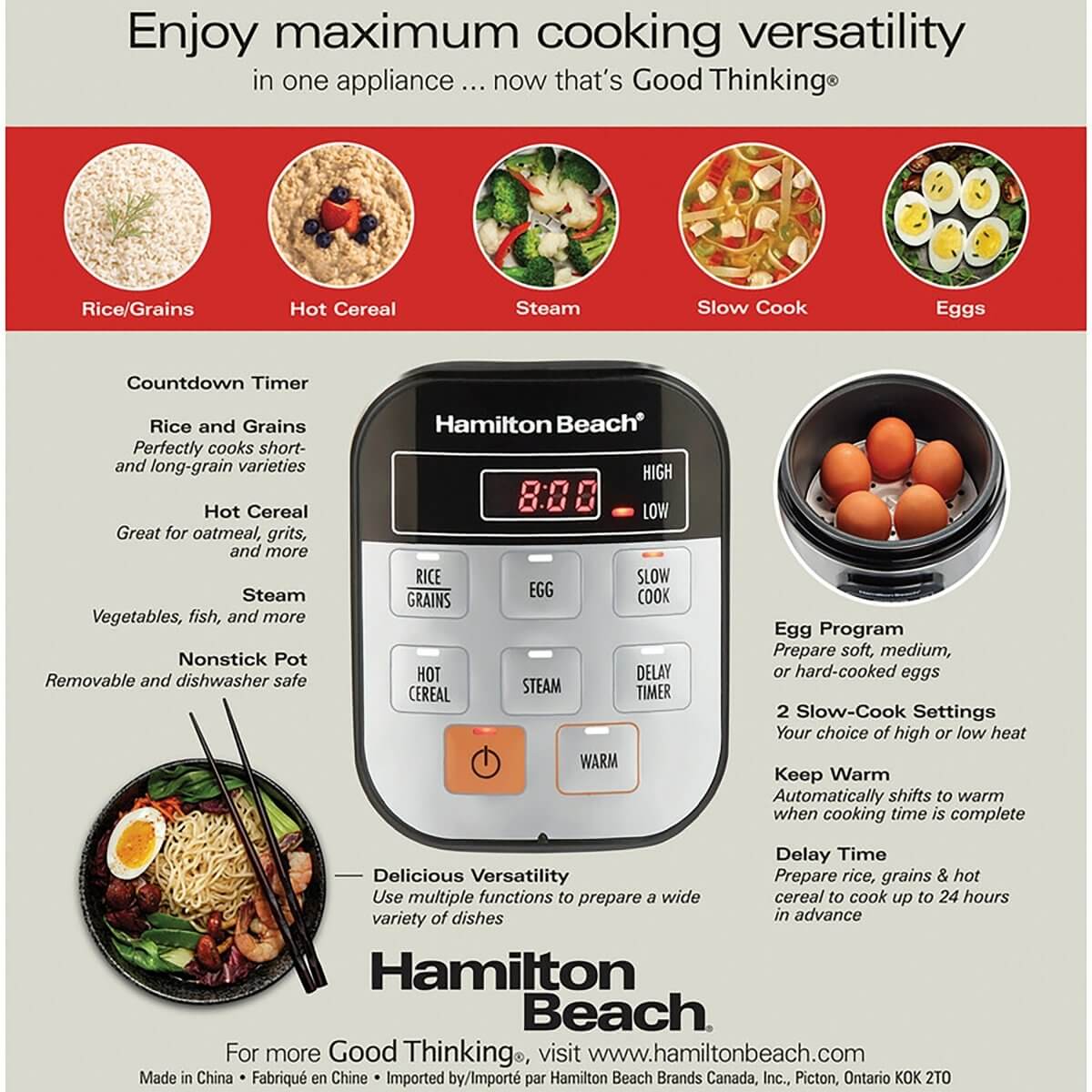 Hamilton Beach 1.5-Quart Compact Multi-Cooker Hamilton Beach 1.5-Quart Compact Multi-Cooker
