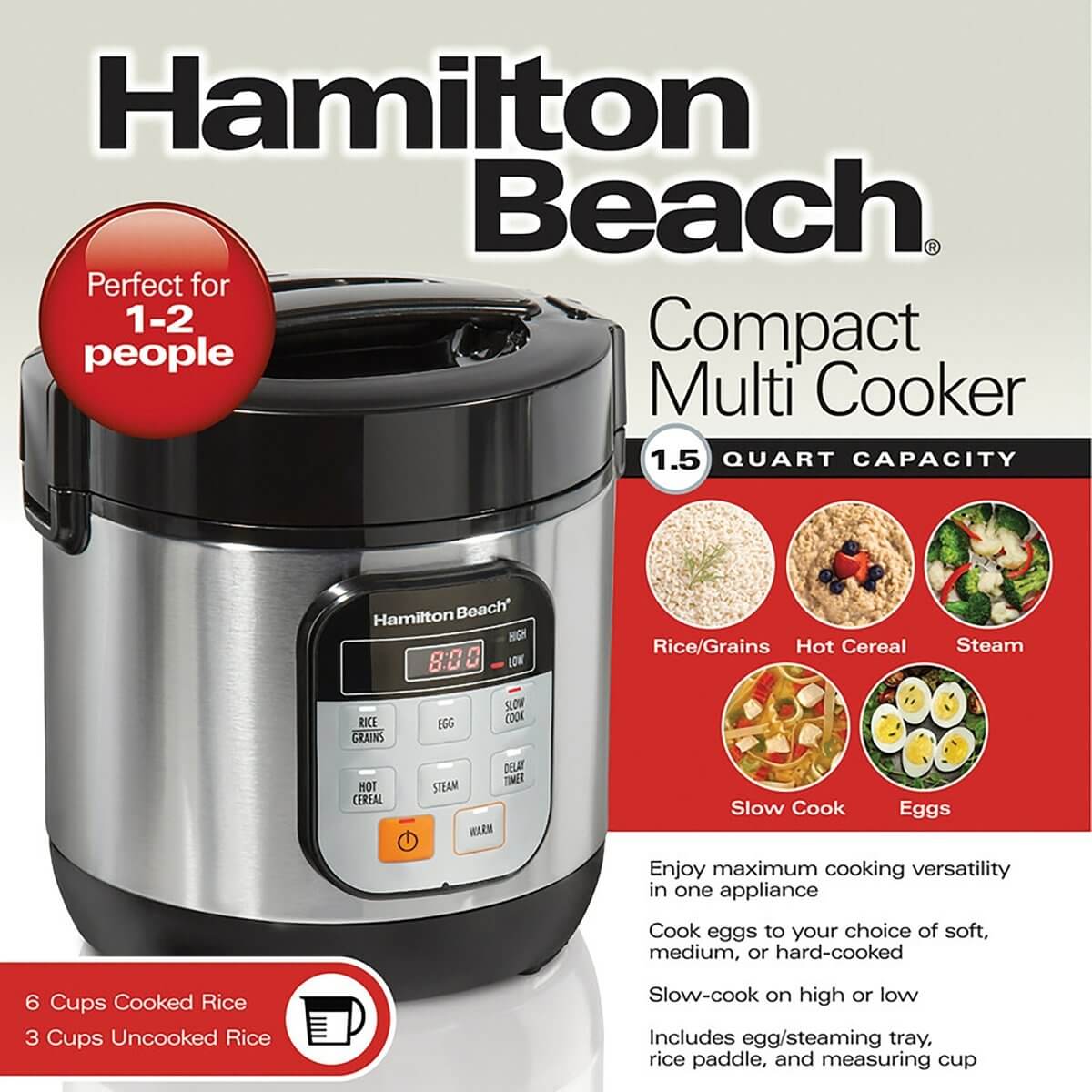 Hamilton Beach 1.5-Quart Compact Multi-Cooker Hamilton Beach 1.5-Quart Compact Multi-Cooker