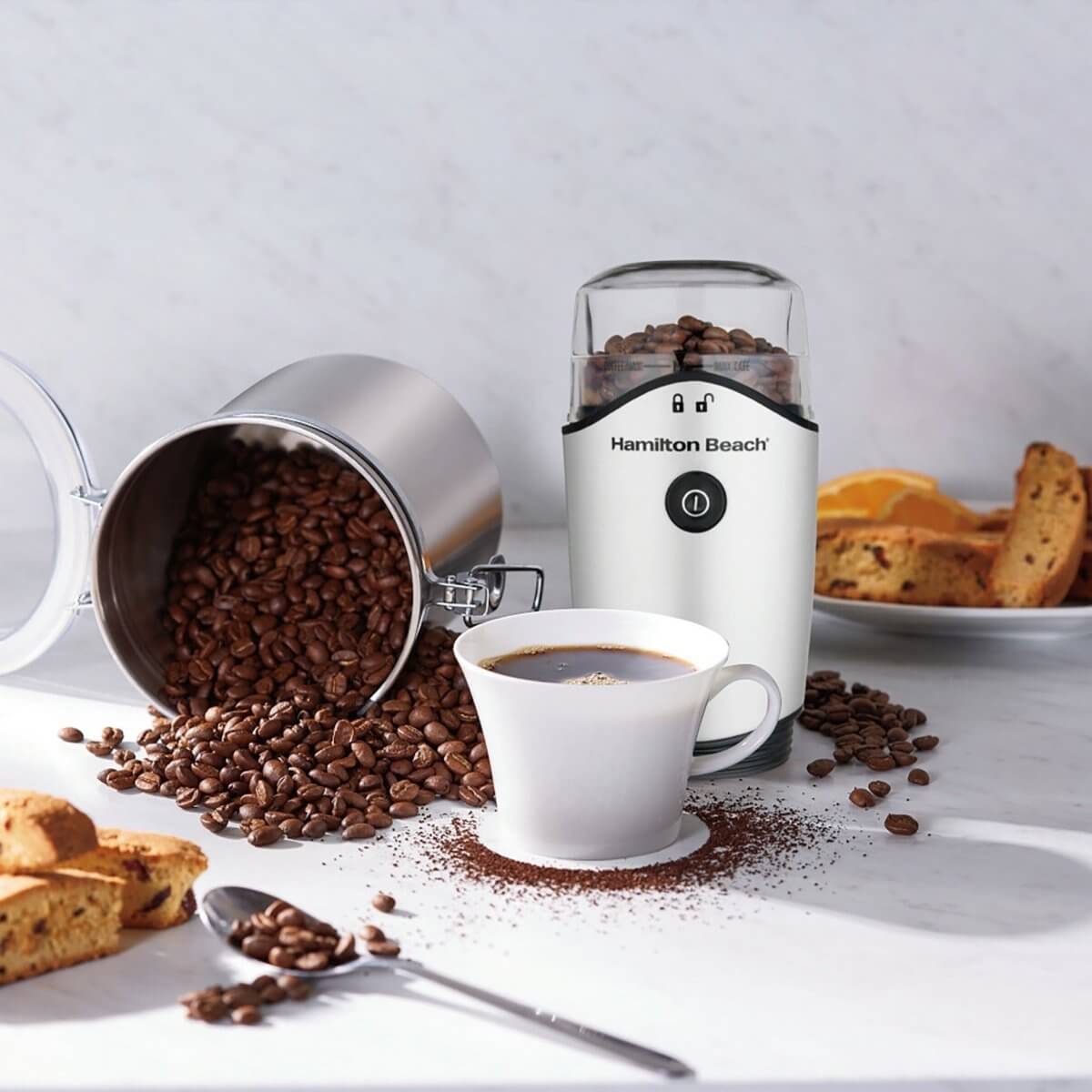 Hamilton Beach Coffee Grinder, Silver Hamilton Beach Coffee Grinder, Silver