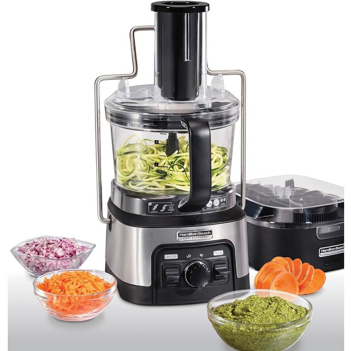 Hamilton Beach Professional Spiralizing Stack & Snap Food Processor Hamilton Beach Professional Spiralizing Stack & Snap Food Processor