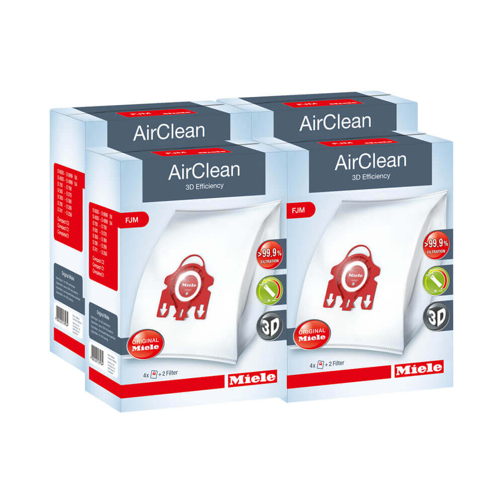 Miele FJM AirClean Bags Case Lot (4 Boxes) Miele FJM AirClean Bags Case Lot (4 Boxes)