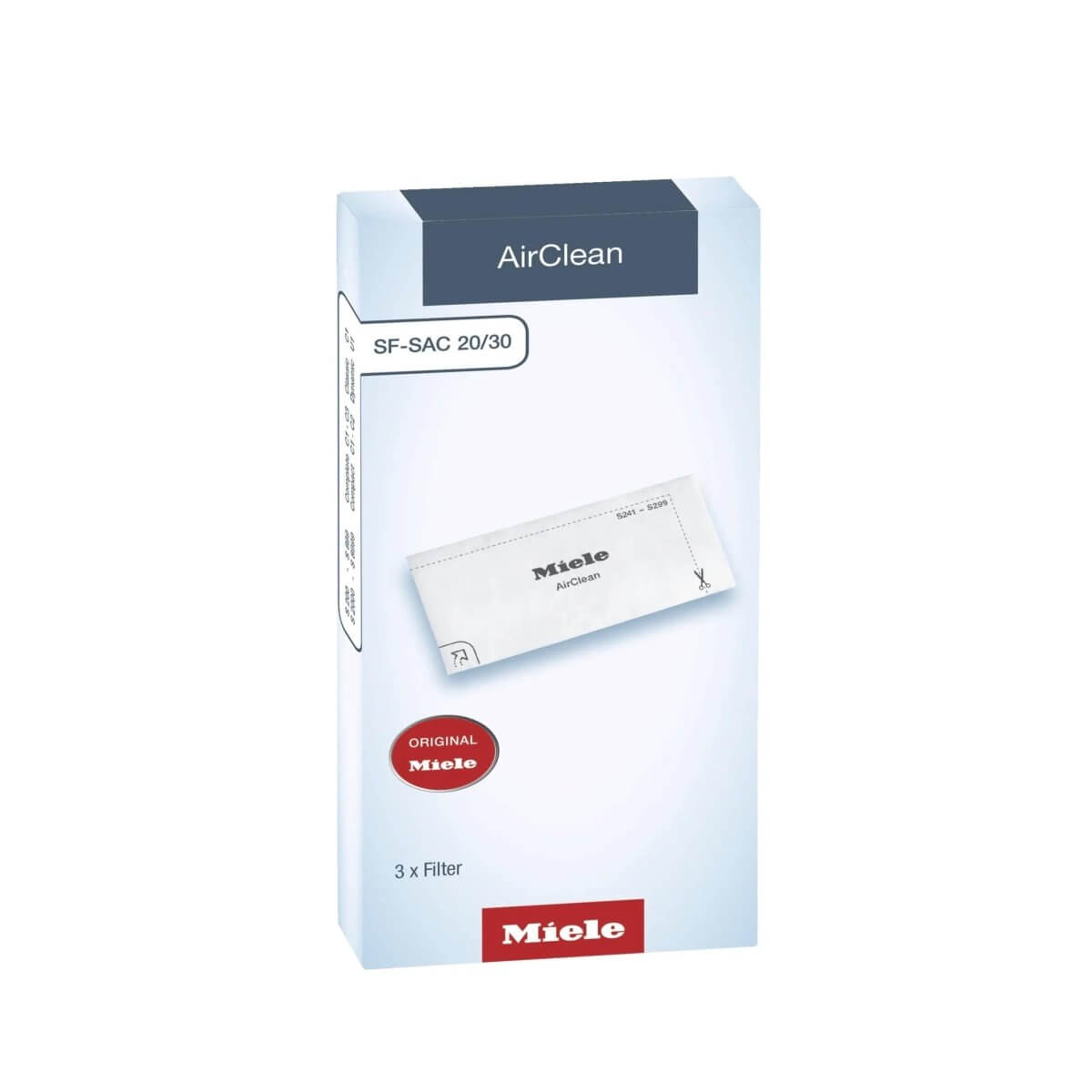 Miele SF SAC 20/30 Super AirClean Filter (3pk) Miele SF SAC 20/30 Super AirClean Filter (3pk)