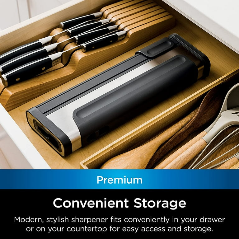 Ninja Foodi NeverDull System Chef Knife & Sharpener, Premium German Stainless Steel, Black