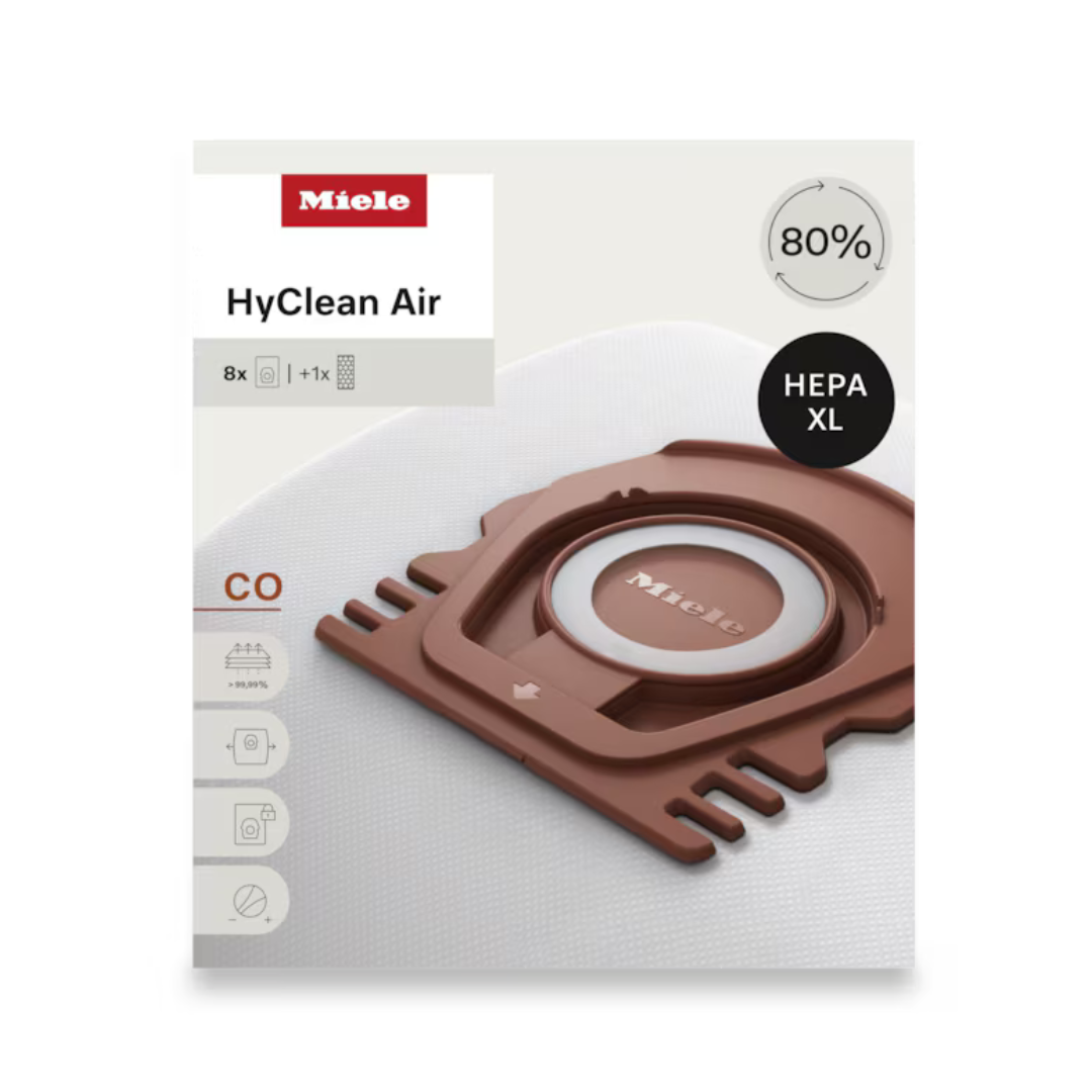 Miele CO Allergy XL HyClean Air (8 CO Bags, HA50 HEPA Filter)