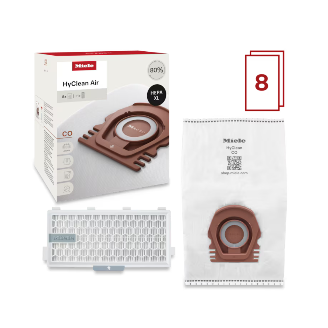 Miele CO Allergy XL HyClean Air (8 CO Bags, HA50 HEPA Filter)