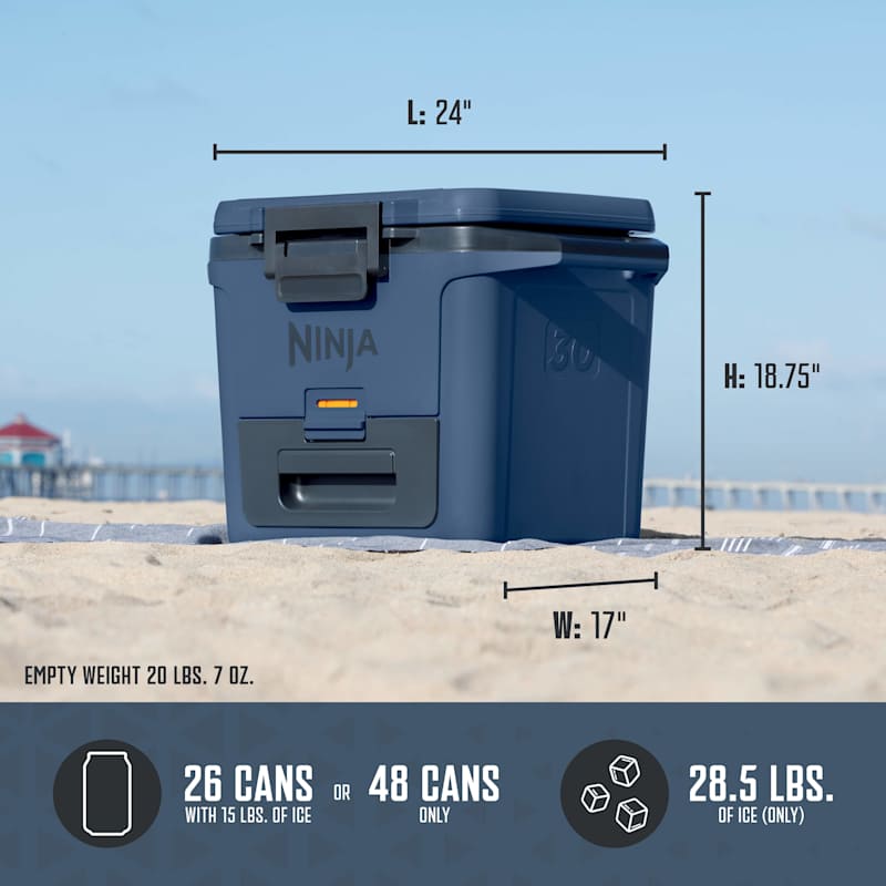 Ninja FrostVault™ 30qt Hard Cooler with Cold Dry Zone, Lakeshore Blue