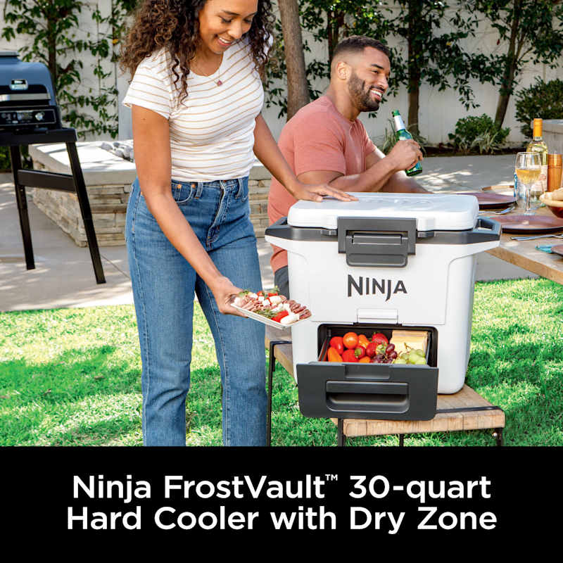 Ninja FrostVault™ 30qt Hard Cooler with Cold Dry Zone, Cloud White