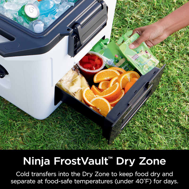 Ninja FrostVault™ 30qt Hard Cooler with Cold Dry Zone, Cloud White