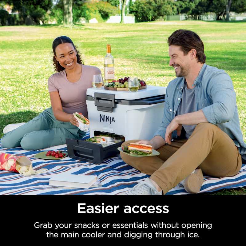 Ninja FrostVault™ 30qt Hard Cooler with Cold Dry Zone, Cloud White