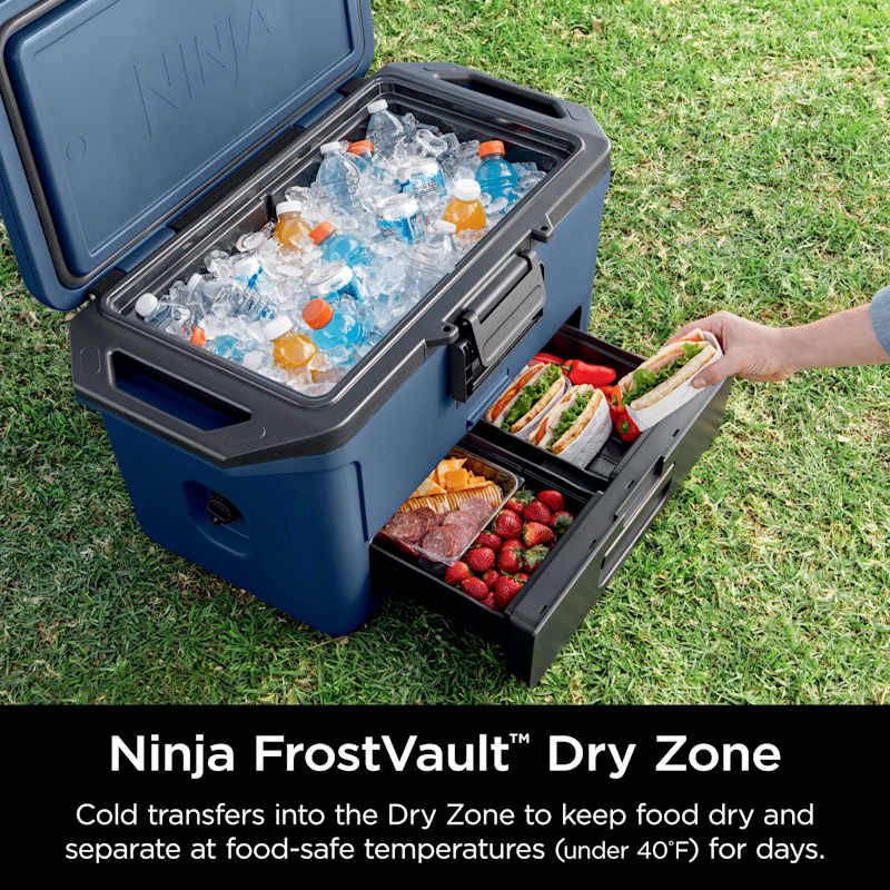 Ninja FrostVault™ 50qt Hard Cooler with Cold Dry Zone, Lakeshore Blue