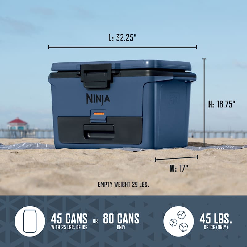 Ninja FrostVault™ 50qt Hard Cooler with Cold Dry Zone, Lakeshore Blue
