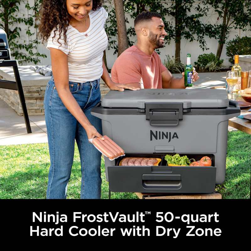 Ninja FrostVault 50qt Hard Cooler with Cold Dry Zone - Slate Gray