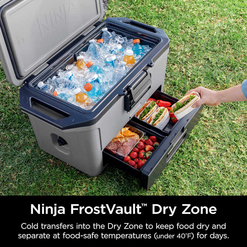 Ninja FrostVault 50qt Hard Cooler with Cold Dry Zone - Slate Gray