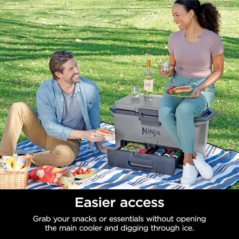Ninja FrostVault™ 50qt Hard Cooler with Cold Dry Zone, Slate Gray