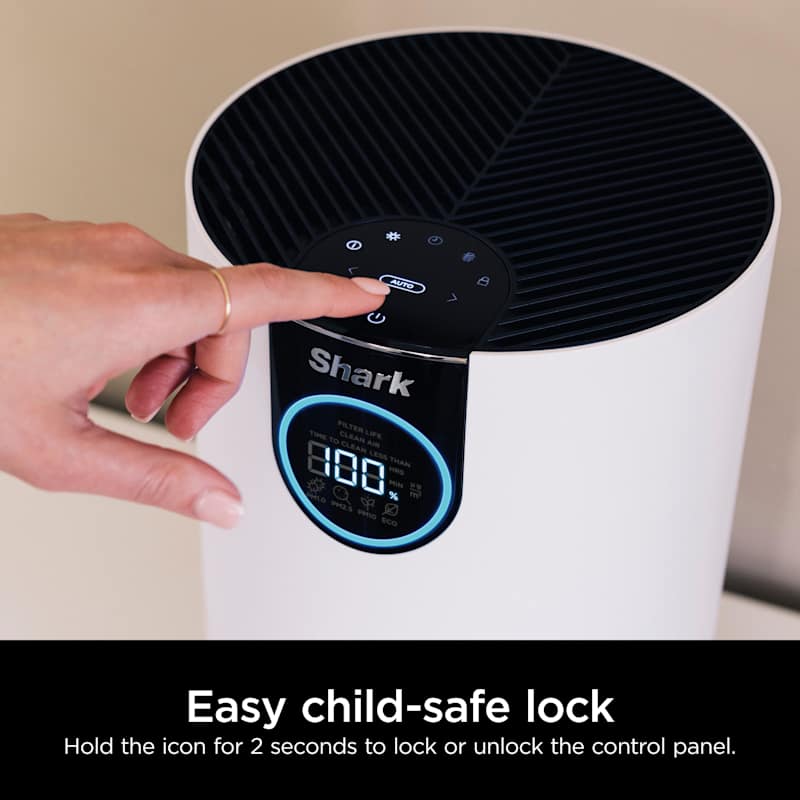 Shark Air Purifier with True HEPA Compact Quiet Clean Sense IQ White
