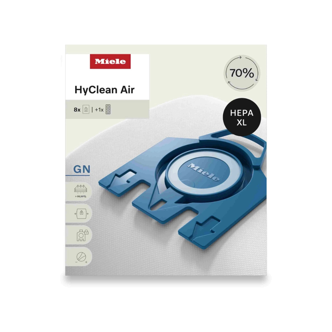 Miele GN Allergy XL HyClean Air (8 GN Bags, HA50 HEPA Filter)