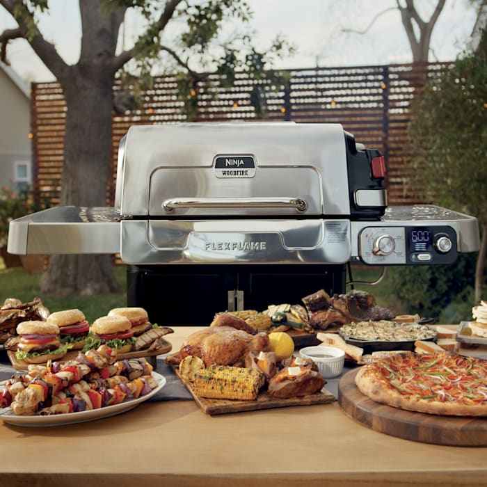 Ninja FlexFlame Outdoor Cooking System Stainless Steel Grill