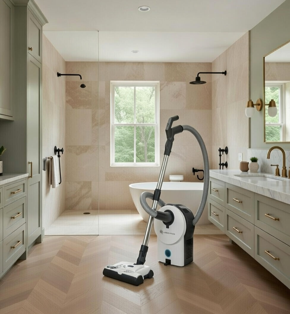 SEBO AirBelt D4 Premium with ET1 Powerbrush, White - Canister Vacuum