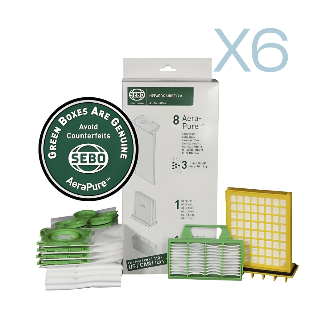 SEBO HEPA Service Box K (6-Piece Carton)