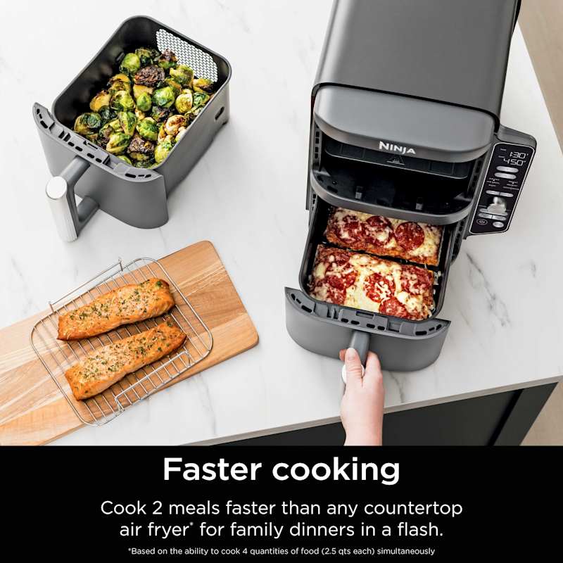 Ninja DoubleStack XL 10 QT 2-Basket Air Fryer | Black – BestVacuum.com