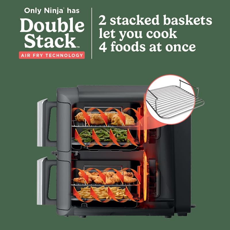 Ninja DoubleStack XL 2-Basket Air Fryer 10QT with Smart