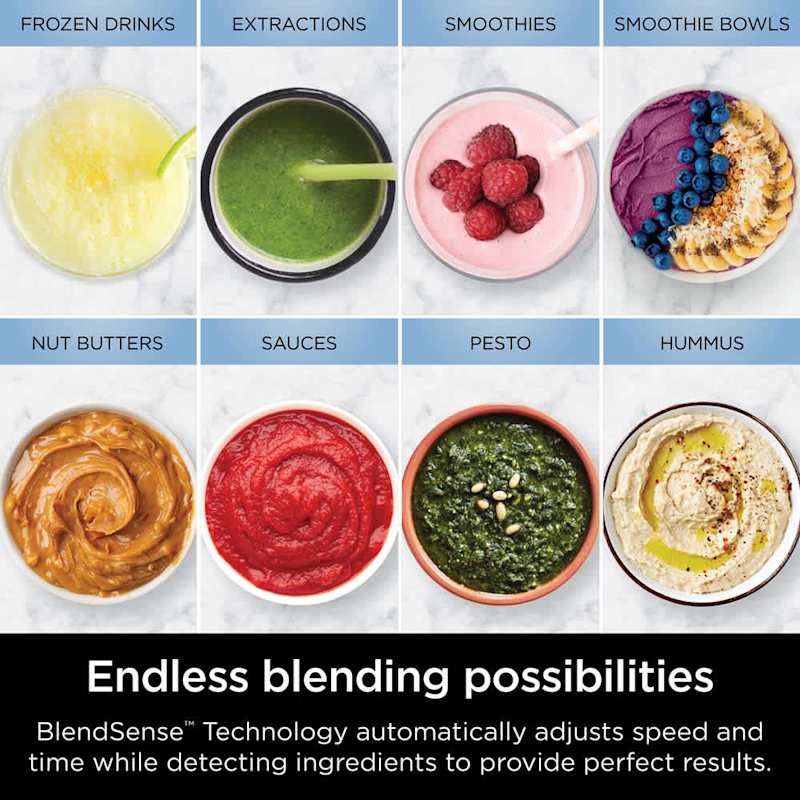 Ninja Detect™ Power Blender Pro with BlendSense™ Technology, 1800-Peak-Watts, Dishwasher Safe, Black