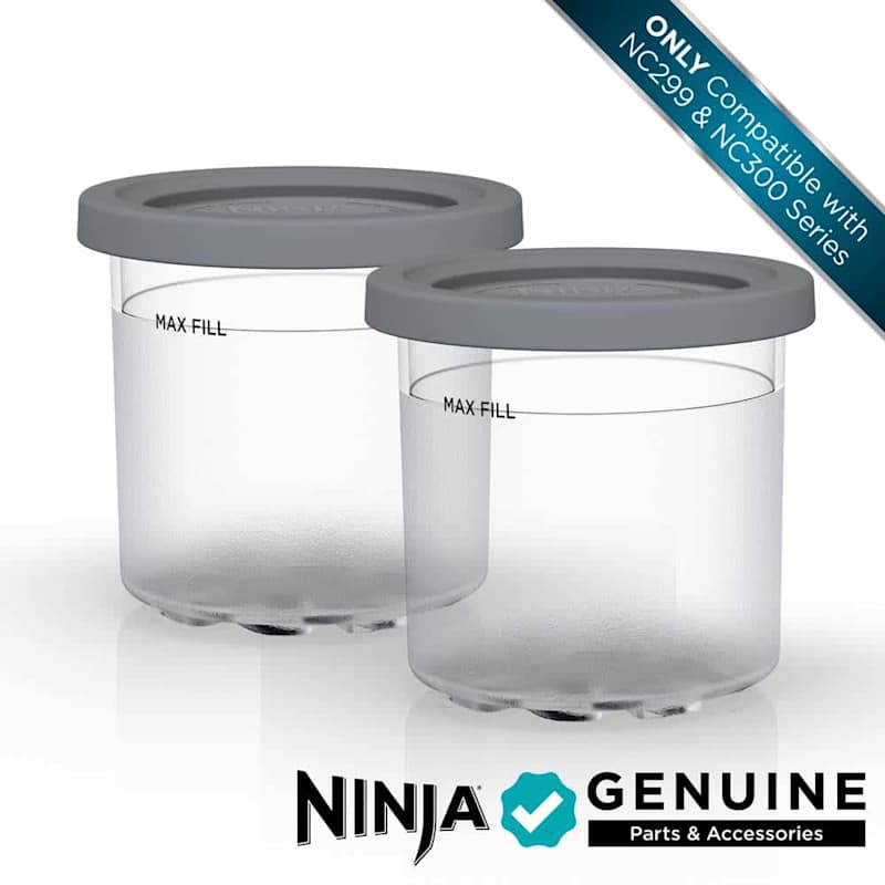 Ninja CREAMi Pints 2 Pack with Lids - NC299 NC300 Series Ice Cream