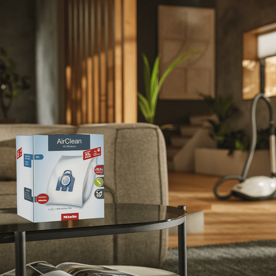 Miele XL-Pack AirClean 3D Efficiency GN, Allergy (8 GN Bags, HA50 HEPA Filter)