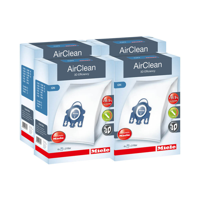 Miele Performance Pack - AirClean 3D Efficiency FilterBags Type GN + HA30  Hepa Filter